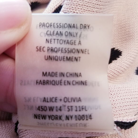 Alice + olivia black polka dots knit ribbed sleeveless dress - Picture 8 of 8